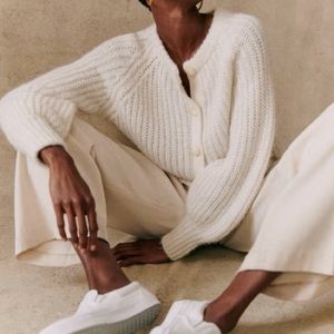 NWT Sézane Emile Cardigan in Ecru